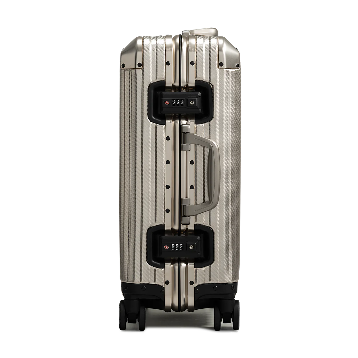 Zuitcase aluminium resväska guld